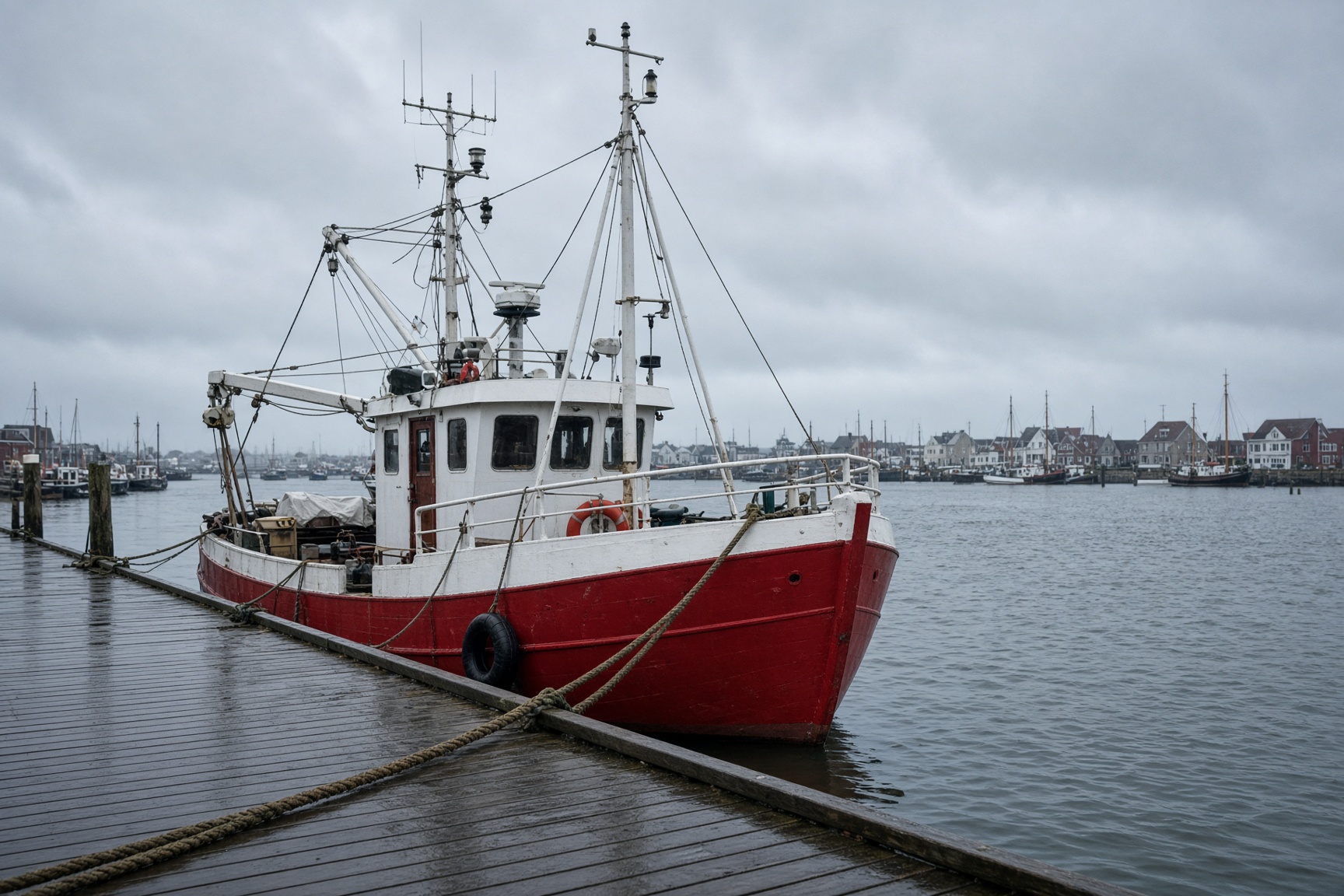 Nordseekutter im Hafen